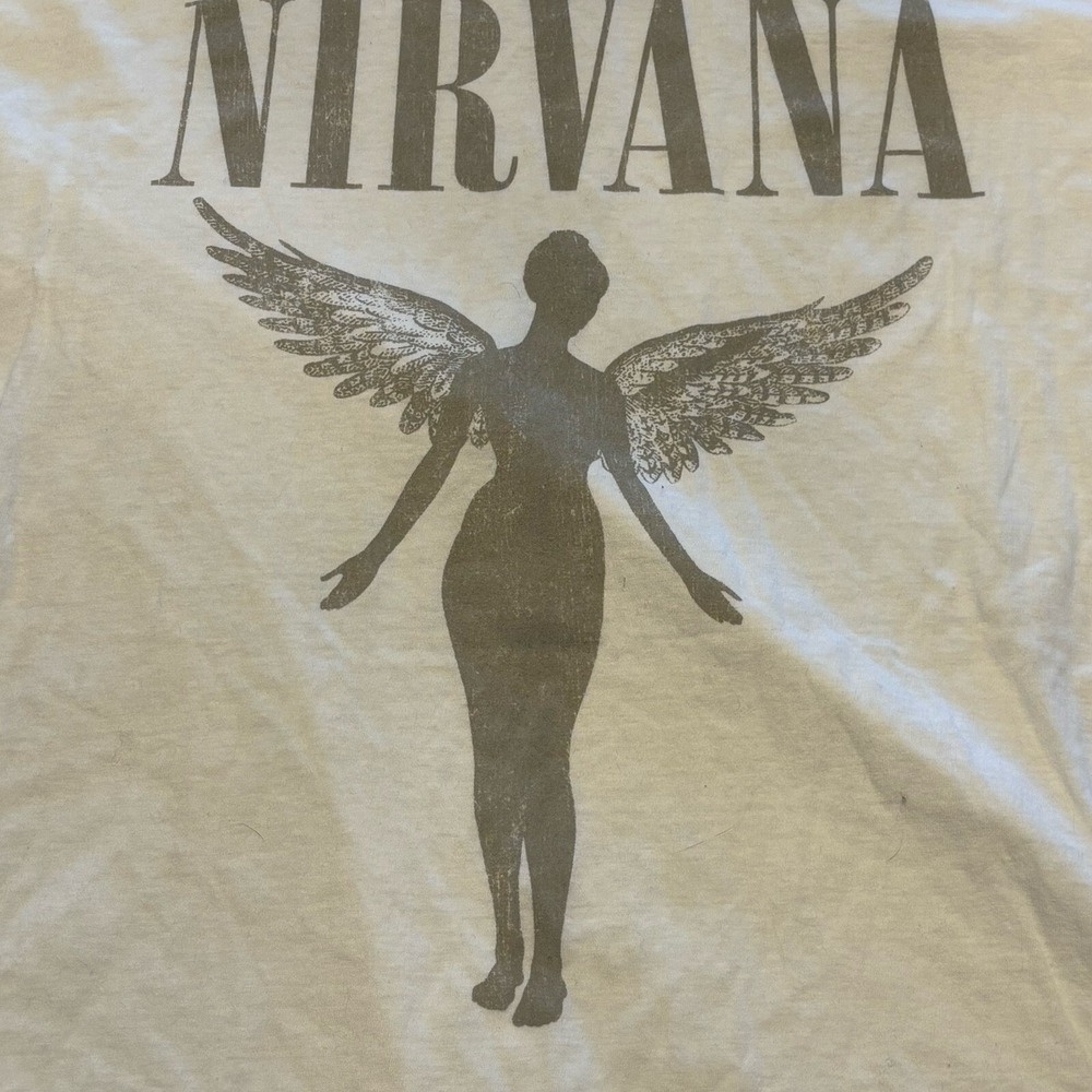 Nirvana IN UTERO Shirt Small Double-Sided 1993 Tour Dates Official Merch